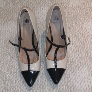 Jessica Pink & Black Pointed heels